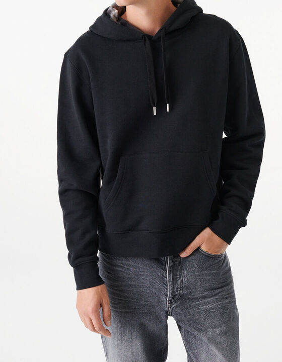 THOMPSON BLACK HOODED SWEATSHIRT